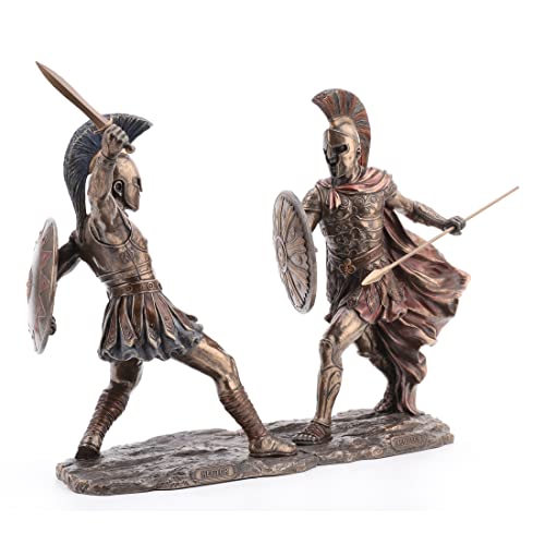 Achilles & Hector Unleashed Battle of Troy Statue Sculpture Figurine