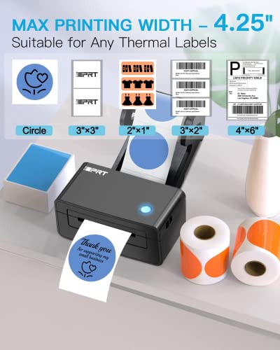 iDPRT Thermal Label Printer, Shipping Label Printer, 4×6 Label Printer for Small Business, Thermal Label Maker, Support Windows, Mac, Chrome OS, Compatible with Shopify, Ebay, UPS, USPS, Amazon, Esty - Thumbnail 4