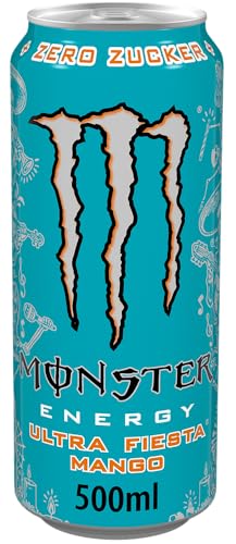 Monster Energy Ultra Fiesta - koffeinhaltiger Energy Drink mit leichtem Mango-Geschmack - ohne Zucker und ohne Kalorien - in praktischen Einweg Dosen (12 x 500 ml) 2
