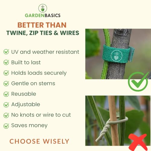 Image of Plant Ties; Reusable, Adjustable, Gentle Plants Supports for Effective Growing; Multi-Use Support Tie Tape for Gardening, Wire Organizer, Cable Management (1 MTR x 12 MM - 5 Roll) Green
