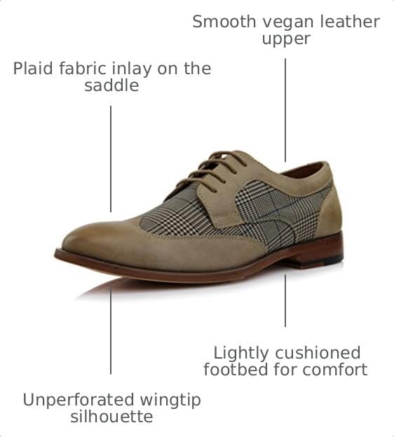 Image of Ferro Aldo Men's Wingtip Oxford Dress Shoes | Classic Brogue & Two-Tone Spectator Styles | Formal Wedding Business Party Shoe