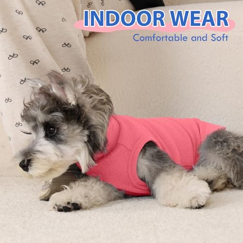 Image of Warm Fleece Dachshund Sweater for Winter Dog Walking, Rosered, M | Soft Dachshund Clothes for Long-Body Dogs, Lightweight Pullover Vest for Autumn, Cold Weather with Freedom of Movement