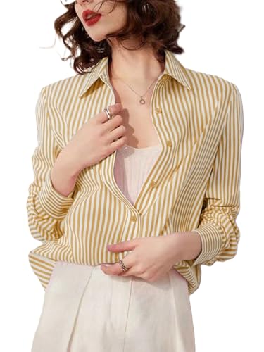Image of Women Shirt||Women Relaxed Fit Vertical Striped Spread Collar Cotton Casual Shirt (S-12-19)