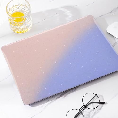 Image of Fancity Compatible with MacBook Pro 13 inch Case with Touch Bar 2020 2021 2022, M2 M1 Chip A2338 /A2289 /A2251 /A2159 /A1989 /A1706 Hard Shell Pro 13 Case (2016-2022) & Keyboard Cover, Sparkle Pink Blue