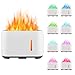 LUFEIS Umidificatore a Fiamma, 200 ml Diffusore di Aromi con Effetto Fiamma, Diffusore di Oli Essenziali, Spegnimento Automatico, Silenzioso Umidificatore USB con 7 Colori, Yoga Spa Ufficio Casa