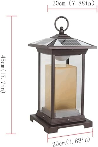 Miniatura 2 de Luces de poste al aire libre, control remoto, lámpara solar de pie para césped, luz inteligente de control de luz, luz de cabeza de poste al aire