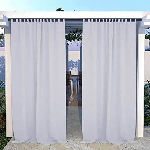 Duronet - Waterproof & Sun Blockage Outdoor & Indoor Deorative Semi Blackout Windproof loop Curtains (Sky Blue, 4.5 X 6.5 Feet, Polyester), Pack of 2-image-8