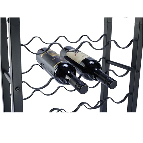 Soporte para botellas de vino acero negro 32 botellas miniatura 7