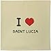 Azeeda 40cm 'I Love Saint Lucia' Housse de Coussin en Toile (CV00023491)