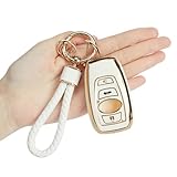 CVVOT Subaru Outback Key Fob Cover Case with Keychain Lanyard, TPU Key Protector Holder Compatible Replacement Ascent Impreza Forester Legacy WRX Crosstrek Remote Smart Key Shell