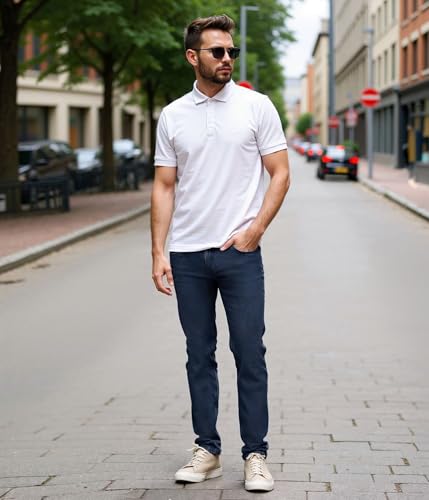 Image of ETHANOL Men's Straight Knit Denim Jeans