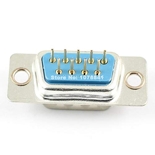 Gimax 100 Pcs Per Lot D-SUB DIP 9 Pin Male Solder Type Straight Round Pin Adapter Connector Socket 2 Rows