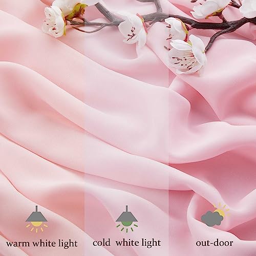 Cortina de fundo de chiffon, marfim, decorativa, para estúdio fotográfico e decoração de festa, 3 m