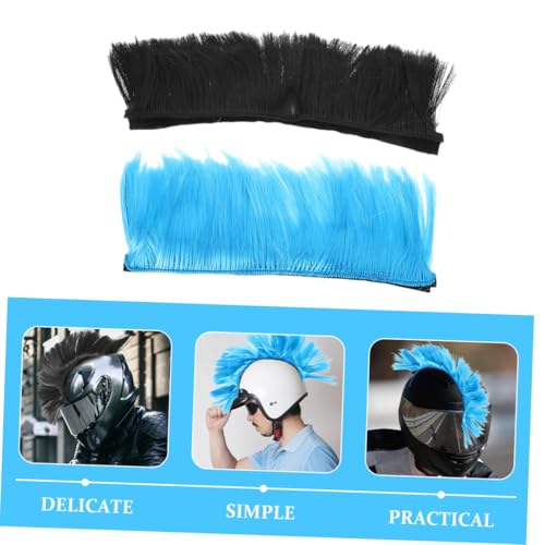Perruque Mohawk pour Casque Réutilisable : Kit de Personnalisation Adhésive Double