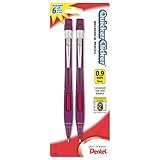 Pentel Quicker Clicker Automatic Pencil, 0.9mm, Assorted Barrel Colors, Color May Vary, 2 Pack...