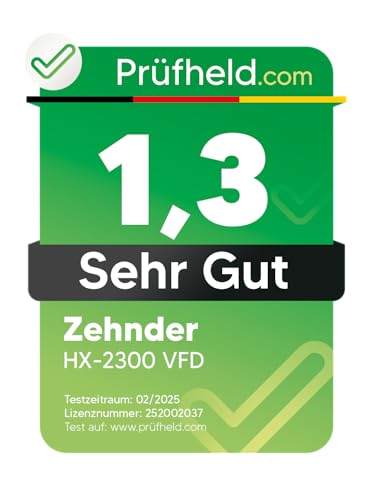 [ Test SEHR GUT, Note 1.3 *] Zehnder HX 2300 VFD Sat Receiver mit Aufnahmefunktion, HD fähig, Full HD, Digital Sat-Receiver für Satellitenschüssel Satelliten Satellit TV Fernseher, HD-Receiver