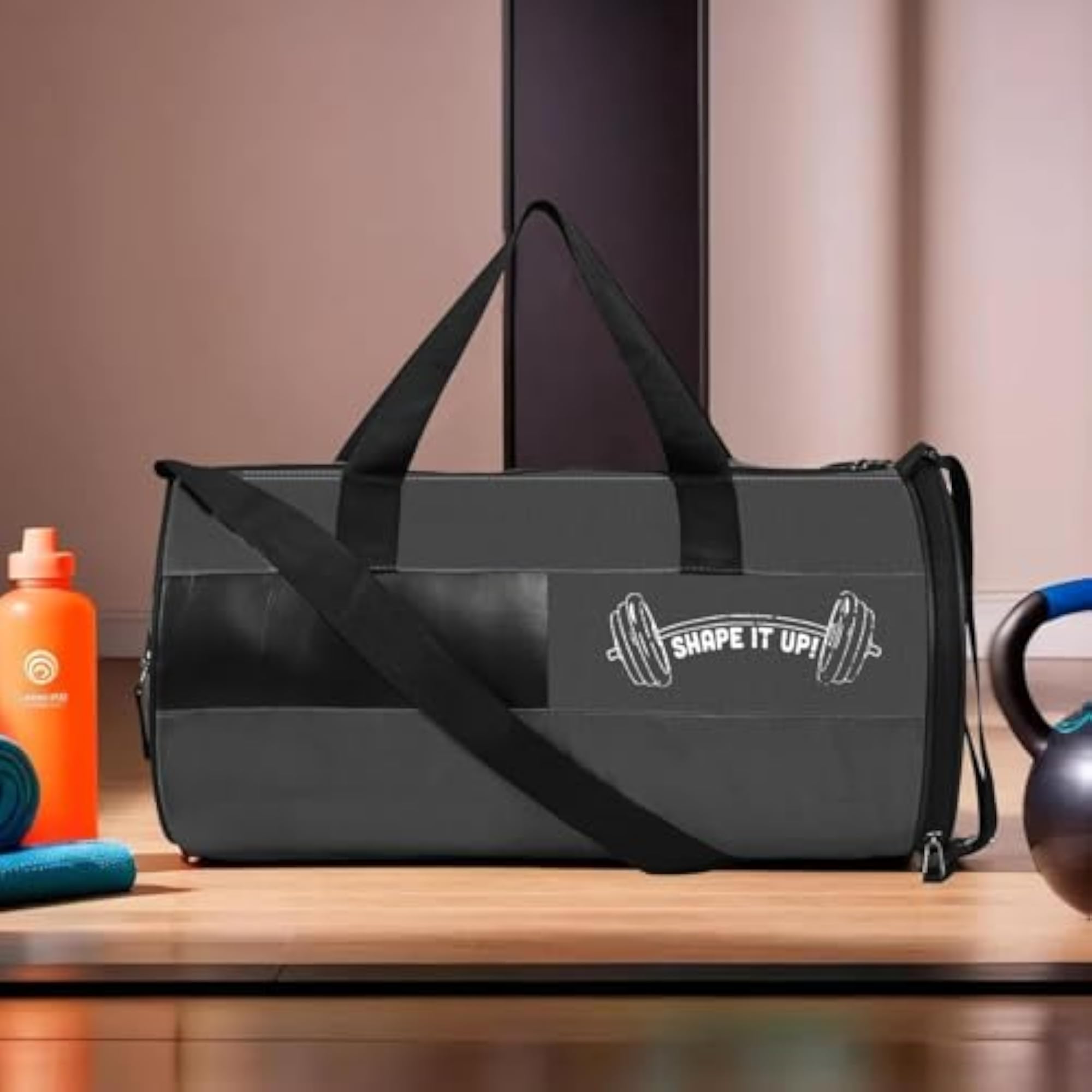 Water Resistant 3 Compartment Gym Bag for Men & Women