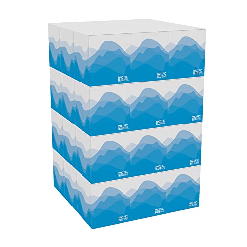 Georgia-Pacific Preference 2-Ply Facial Tissue By Gp Pro (Georgia-Pacific) Cube Box 46200 100 Sheets Per Box 30 Boxes Per Case White #TOP2