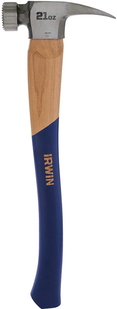Irwin Tools 1954890 Wood California Framing Claw Hammer, 21 oz