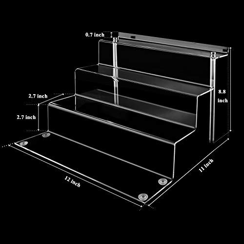 LileZbox Acrylic Display Risers Shelf for Pops Figures, Clear 4-Step Display Stand for Display Or Collection( 12 X 9 in) (large-2 pack) by LileZbox - Image 3