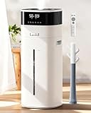 LACIDOLL 加湿器 大容量 スチーム式 ハイブリッド式 加熱式 20L 加湿器. 2025 業務用 大型 100℃高温除菌 アロマ タワー型 超音波式 上から給水 6段階加湿量調節 自動湿度調整 連続72時間 静音稼働 タイマー 省エネ リモコン付き お手入れ簡単 おしゃれ 乾燥対策 空焚き防止 床置き オフィス/リビング/寝室用 PSE認証済み (ホワイト)