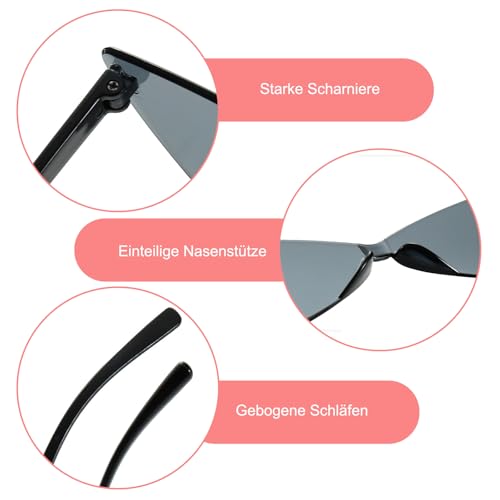 dogmoon Okulary imprezowe, 12 trójkątnych okularów przeciwsłonecznych, zabawne okulary na imprezę, okulary przeciwsłoneczne bez oprawek, dla mężczyzn i kobiet, akcesoria kostiumowe (12 kolorów)