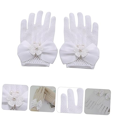 BESPORTBLE 1pair Lace Gloves for Boys and Girls Decorative Gloves for Weddings Stage and Ballet for Flower Girls and Special Occasions2