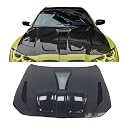 IMP Style Real Carbon Fiber Transparent Frontstoßstange Motorhaube Motorhaube Entlüftungsabdeckung Kompatibel for BMW M3 M4 G80 G82 G83 2021 2022 2023 2024(Double-sided carbon)