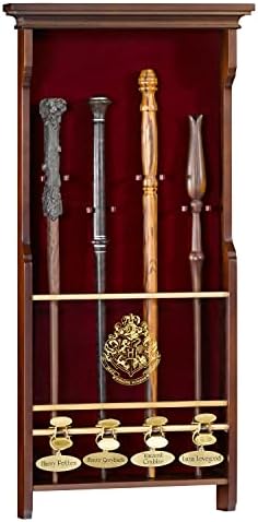 The Noble Collection Harry Potter 4 Wand Display - Wooden Display Case for 4 Wands (Not Included) - Officially Licensed Film Set Movie Props Gifts Merchandise