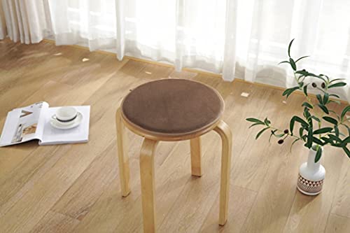 Okrągłe poduszki na krzesła 30 CM / 34 CM / 40 CM Okrągłe poduszki do siedzenia Antypoślizgowe stołki Podkładki z krawatami Bar Wysokie taborety kuchenne Poduszki na krzesła 1/2/4 paczek (kolor: brązo