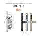 DBGJCV 85/92mm Waterproof Outdoor Fingerprint TUYA WiFi APP Card Code Keyless Smart Electronic Door Lock Aluminum Home(3592,Silver)