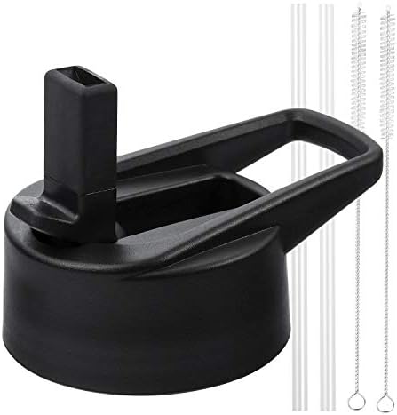 Straw Lid for Hydro Flask Wide-Mouth Lid Sport Water Bottle, Replacement Lids / Cap Top Accessories Fits 12-64 oz Hydroflask with Straws and Straw Cleaners