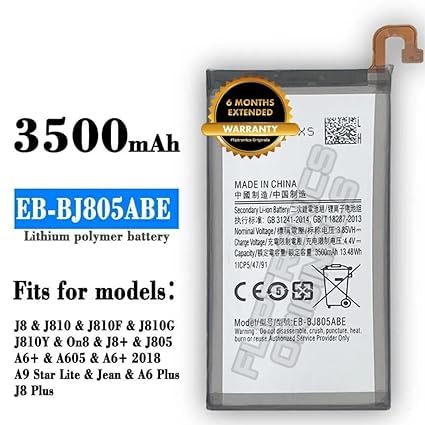 Image of EB-BJ805ABE Battery for Samsung A6 Plus 2018 / J8 Plus J805 Battery with 6 Month Warranty****(P270)
