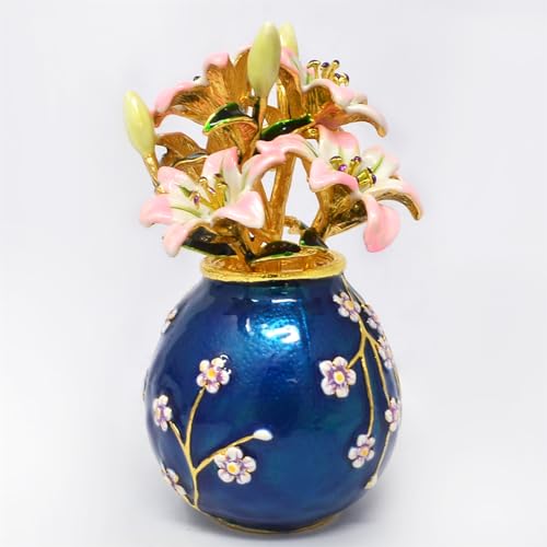 2024 wisdom Ancient china Chinese Art Asian Peace Wealth Porsperity Success Good Fengshui Gift Feng Shui Your life Lily Vase Double Happiness Vase With Lilies w5471 - Image 4