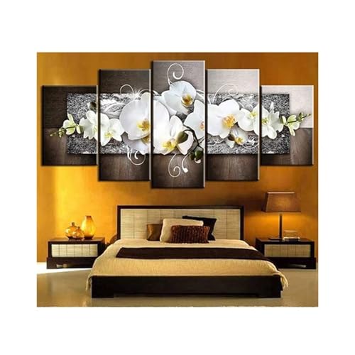 Diamond Painting Fleur de Magnolia Kit Complet 5 Pièces 100x50cm N-8833