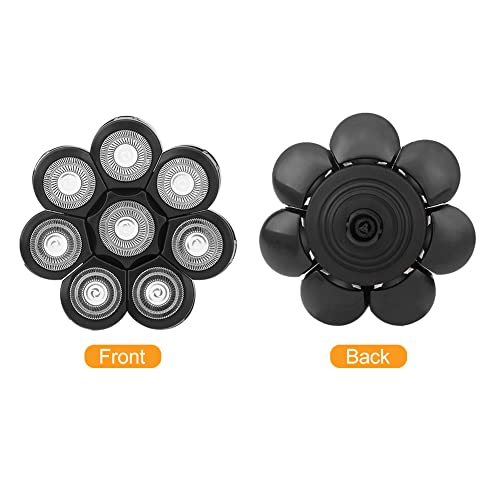 8 Heads Electric Shaver Head For Men, Electric Razor Floating Shaver Head Replacement, Waterproof Wet And Dry(Black) #TOP2