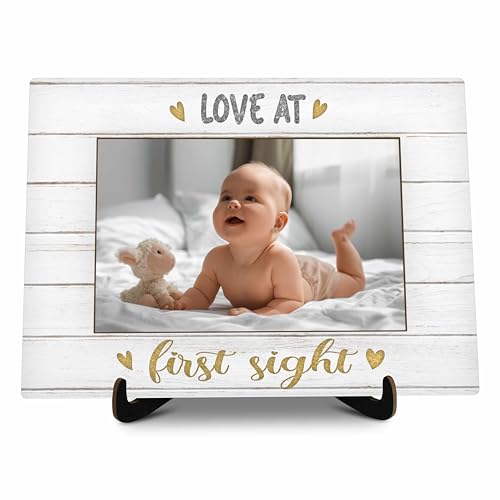 Image of valucise Ultrasound Pictures Frame, Love At First Sight Photo Frame with Stand, Newborn Baby Gift, New Baby Gifts For New Mom Dad, Home Living Room Bedroom Decoration -a77
