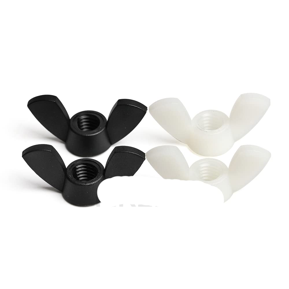 Schmetterlingsmuttern Nylon M6 - 100 Stück Flügelmuttern Kunststoff