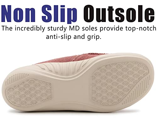 Mens Slippers Plantar Fasciitis Arch Support Flat Feet Orthotic Pain Relief Canvas Orthopedic Winter Warm House Shoes Indoor Comfortable Mules For Men Slip Resistant Comfortable Durable Red Size 9 #TOP3