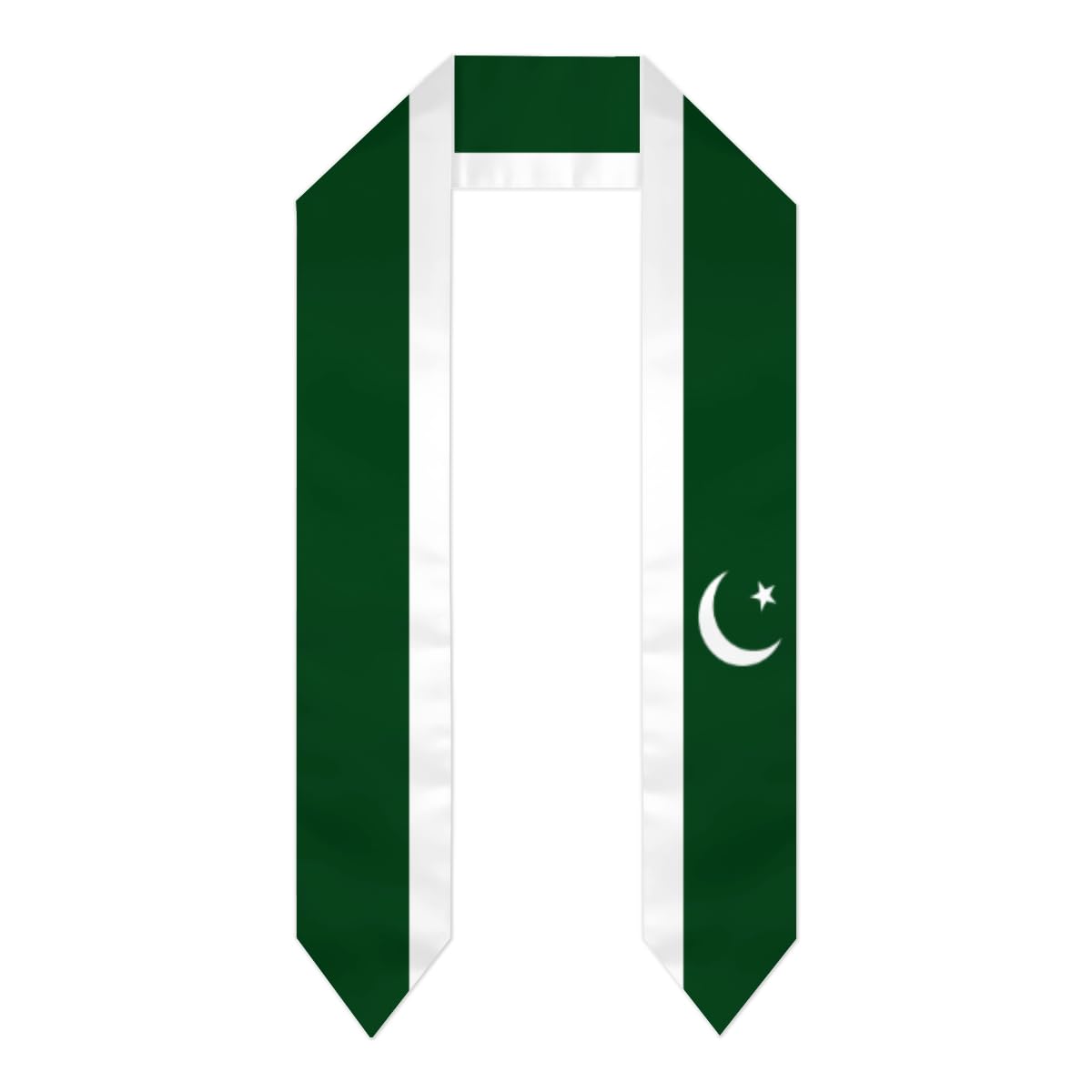 YUZEKABZ Country Flag Graduation Stole, Graduation Sash Scarf Gifts for International Student, Pakistan Flag, One Size
