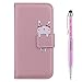 Produktbild Grandoin Kompatibel mit Galaxy S20 FE 5G Hülle, [Cartoon Tiere] Handyhülle im Brieftasche-Stil, Handytasche PU Leder Flip Cover Bunte Muster Book Case Schutzhülle für Samsung Galaxy S20 FE 5G (Rosa)