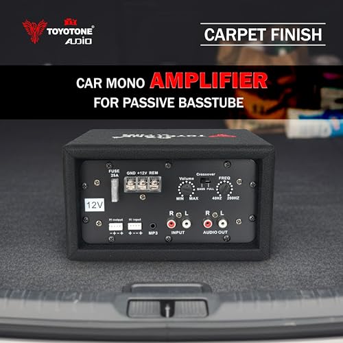 Image of 12V, 150W Peak Power Pure Bass Automotive Car Amplifier Stereo Power Mono Amplifier MOSFET Carpet Finish Based for Without amp Subwoofer /Passive Bass Tube