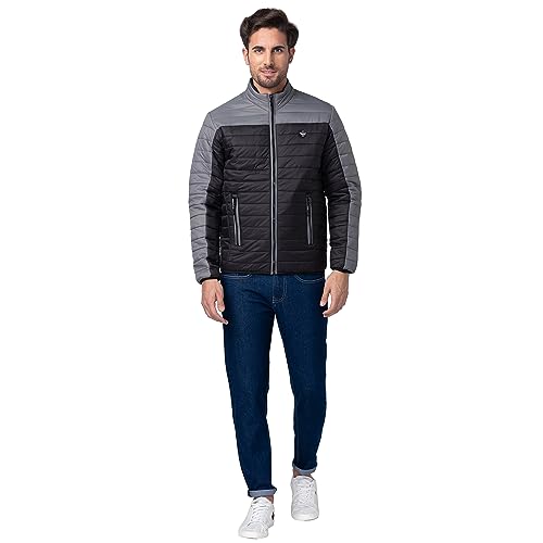 Image of Being Human Grey Regular Fit Long Sleeves Polyester Men's Jacket Clothing