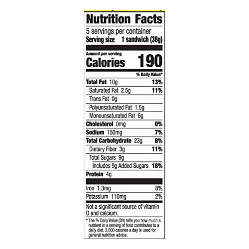 Nature Valley Biscuit Sandwiches, Cocoa Almond Butter, 5 ct, 6.75 OZ (Pack of 12)