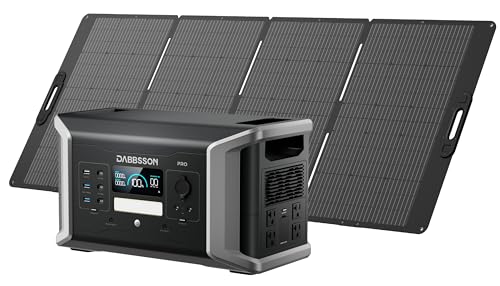 Dabbsson �|�[�^�u���d�� 1000Pro + 420W�\�[���[�p�l���Z�b�g ���ő̃����_�S���`�E���d�r 1024Wh ��e�� 15�N������ ?�����g ��i2000W ���o�� 1.2���ԋ}���[�d �e�ʊg���Ή� �A�v�����u���� 13�o�̓|�[�g �\�[���[