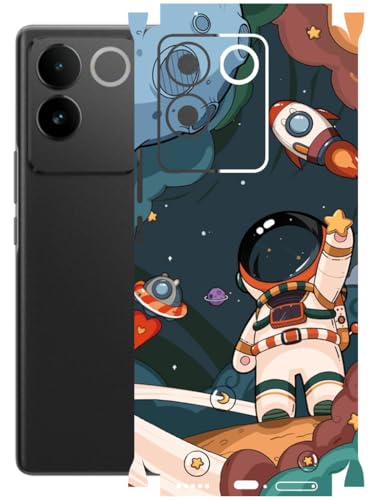 Image of AtOdds - Full Body Back Screen Guard Protector Film - Lamination Wrap Skin Sticker Compatible with IQOO Z7 PRO (5G) | Scratchproof Matte Finish (Space)