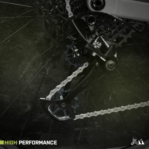 Image of JRC Components Ceramic Derailleur Pulley Wheel | Pair of 14&12T Jockey Wheels Hybrid Ceramic Bearing - MTB Bike Rear Derailleur Pulley Wheels | Hybrid Ceramic Pulley Wheels.