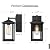 zeyu Modern Outdoor Porch Light with Built-in GFCI Outlet, Dusk to Dawn Exterior Wall Lantern with Die-Cast Aluminum, Black Finish with Clear Glass, 1951S-PC-G BK