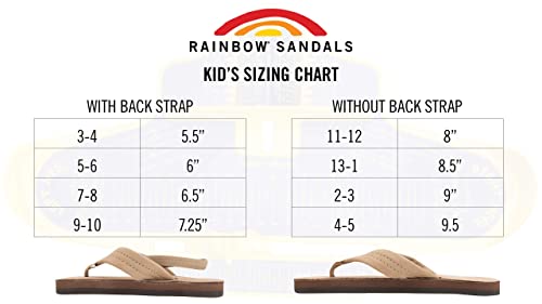 Rainbow Sandals Kid's Single Layer Premier Leather Sandals, Expresso, W/Backstrap Kid's 5-6 B(M) Us #TOP5