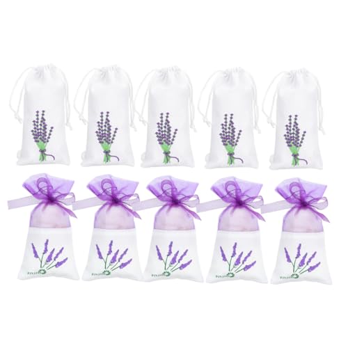 TOPPERFUN 10piezas Bolsa Vacía Bolsitas Pequeñas Cordón Para Colgantes Como De Lavanda o Bolsitas De Almacenamiento Vacías
